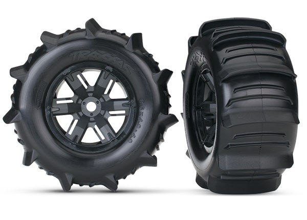 2 pneus et jantes Paddle Traxxas XMaxx 7773 - Breizh Modélisme