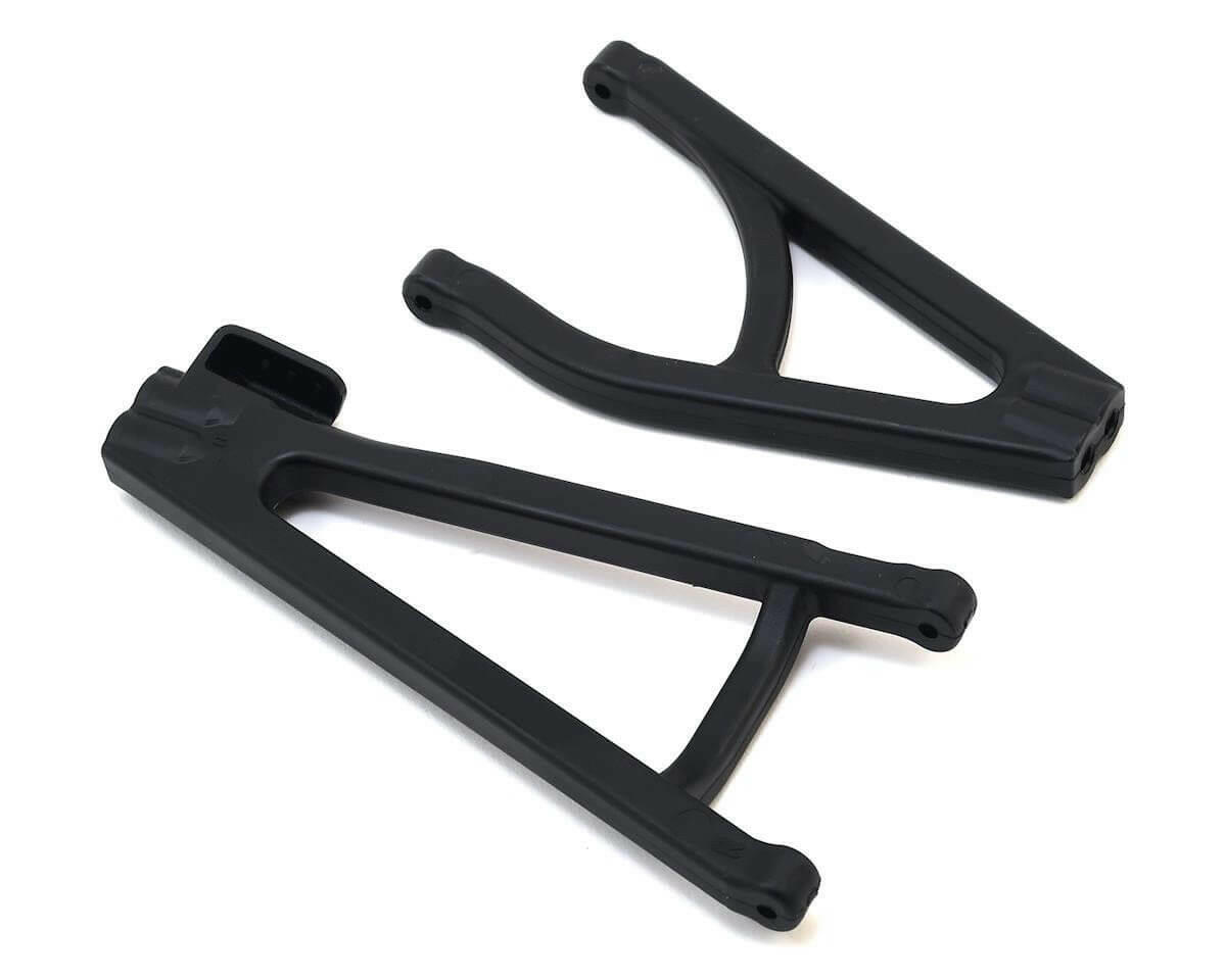 2 Triangles de suspension arrière droit inf/sup renforcés - Traxxas 8633 - Noir - Breizh Modélisme.