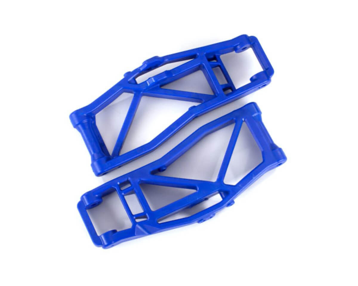 2 Triangles de suspension inférieur Traxxas 8999X WideMaxx bleu - Breizh Modélisme.