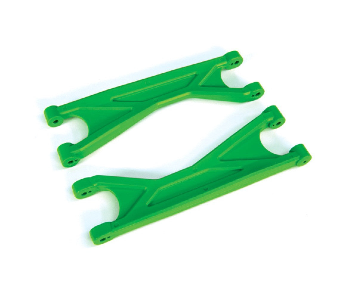 2 Triangles de Suspension Supérieur Renforcés XMaxx - Traxxas 7829G Vert - Breizh Modélisme.