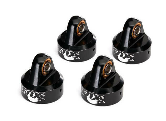 Bouchon d'amortisseur GTR aluminium noir FOX (x4) - Traxxas 8456 - Breizh Modélisme.