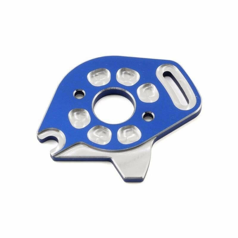 Plaque moteur 6061-T6 alu anodisée bleu - Traxxas 6890X - Breizh Modélisme.