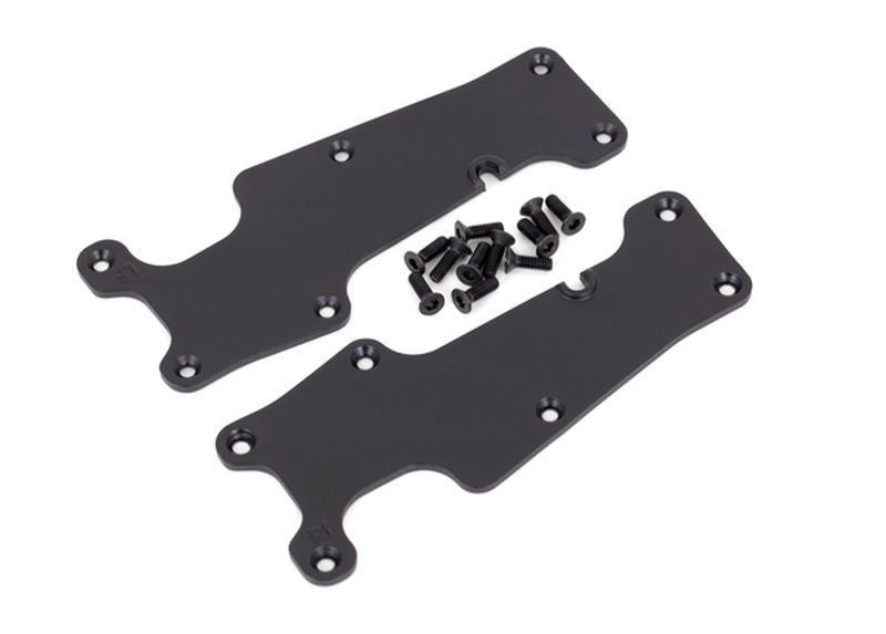 Plaques protections de triangles avants noires Traxxas sledge 9633 - Breizh Modélisme.