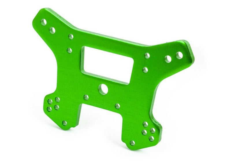 Support d'amortisseurs avant alu vert Traxxas sledge 9539G - Breizh Modélisme.