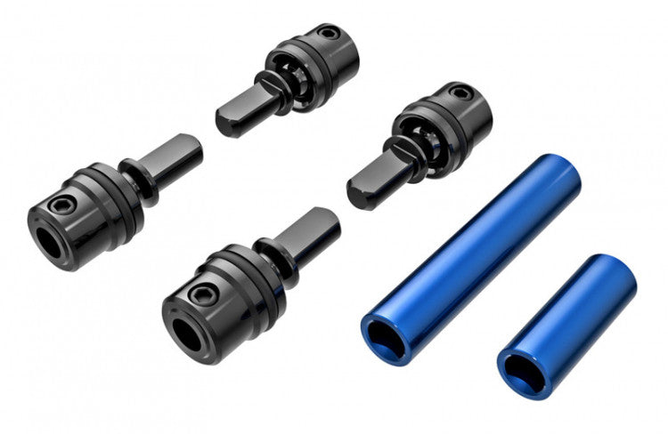 Traxxas 9751 Cardans Central Complet Avant/Arriere Anodises Bleus - Trx-4m