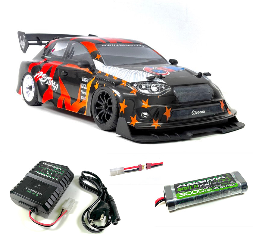 Piste Absima 1/10 "Aero-X" charbon 4WD RTR 12230 version Pack