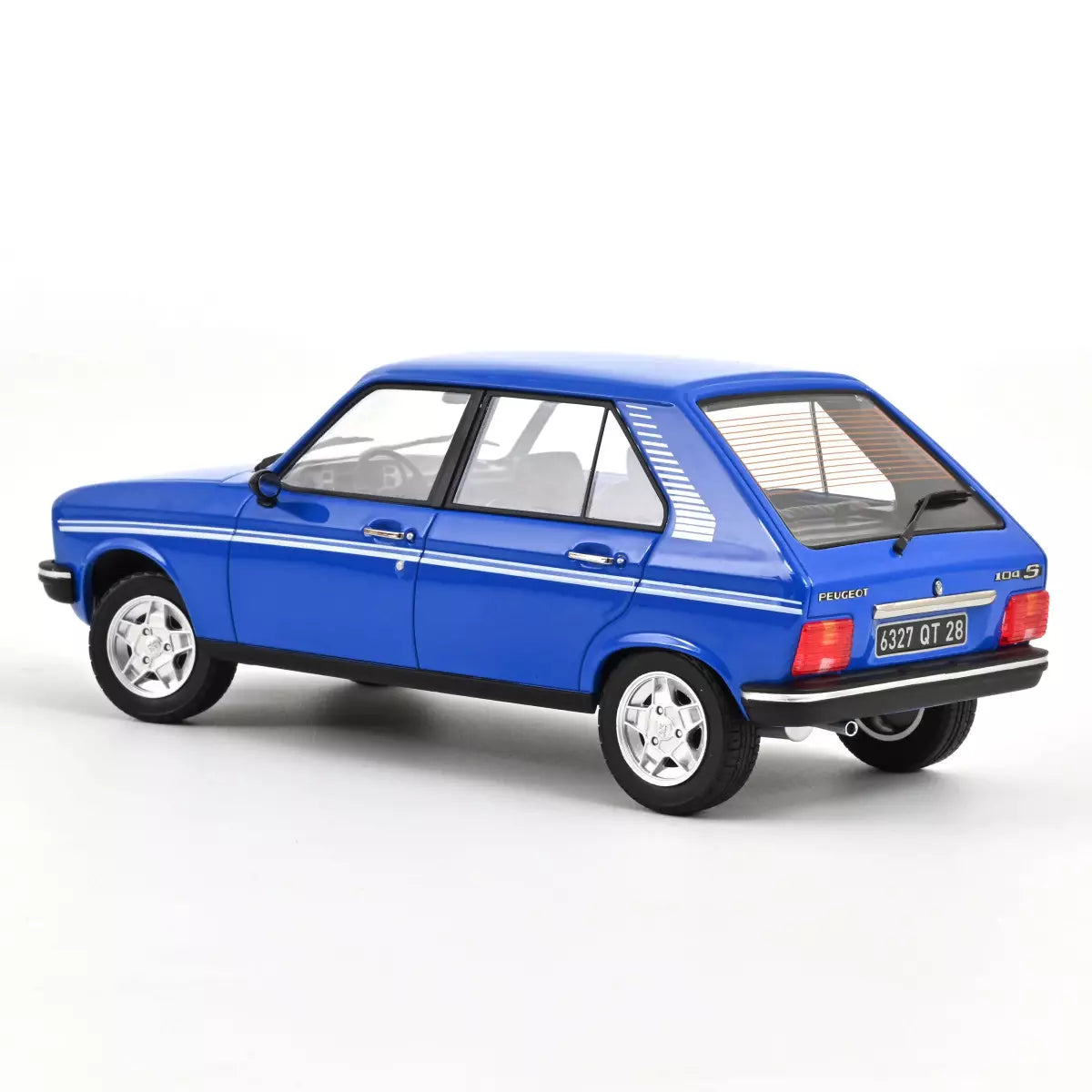 Voiture miniature collection 1/18 Peugeot 104 S 1981 Bleu Ibis Norev 184903