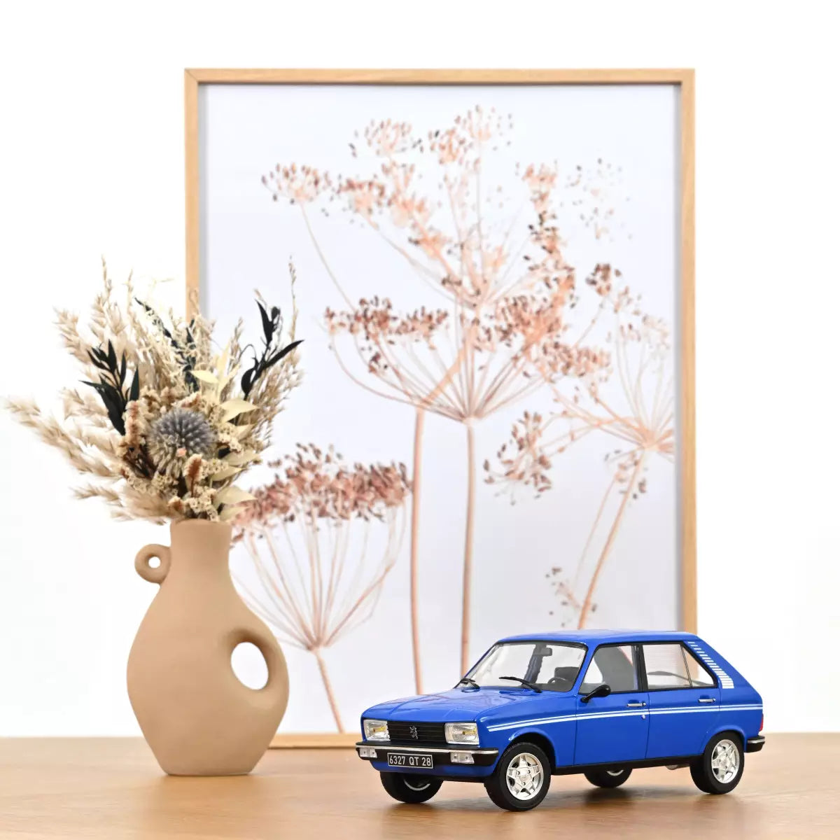 Voiture miniature collection 1/18 Peugeot 104 S 1981 Bleu Ibis Norev 184903