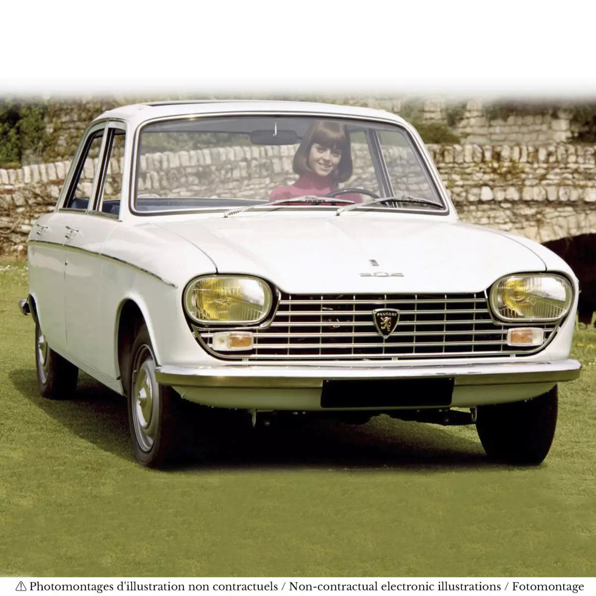 Voiture miniature collection 1/18 Peugeot 204 1967 Blanc Norev 184950