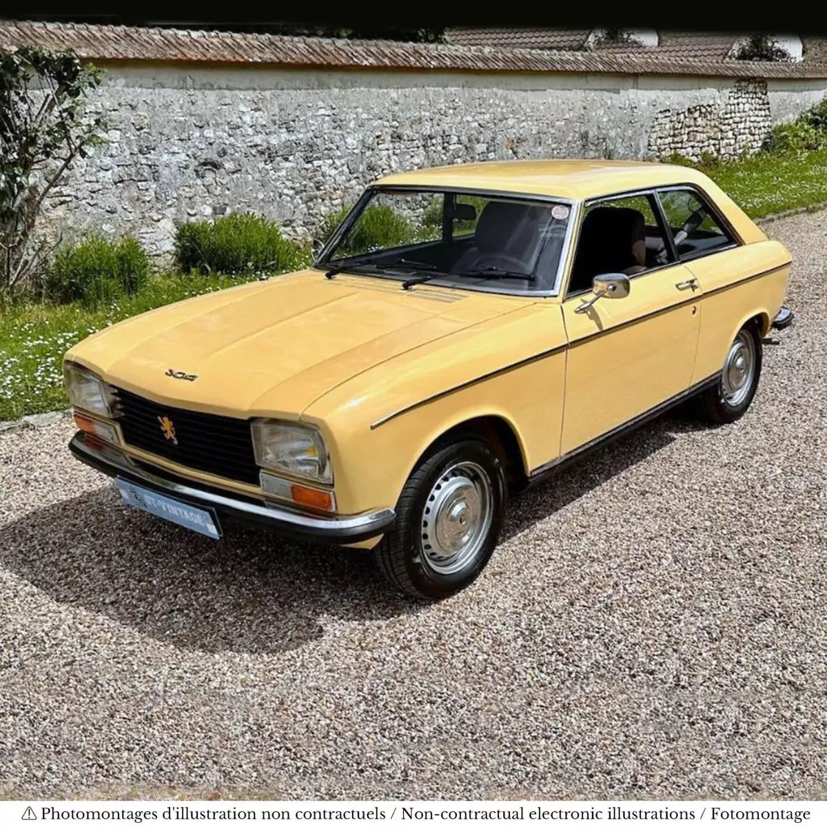 Voiture miniature collection 1/18 Peugeot 304 Coupé S 1974 Jaune Maïs Norev 184990