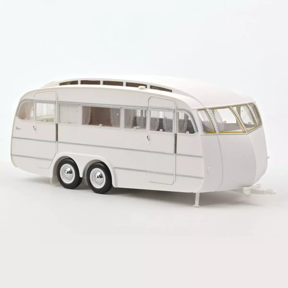 Voiture miniature collection 1/18 Peugeot 404 1965 Marron métallisé avec Caravane Hénon Norev 184837