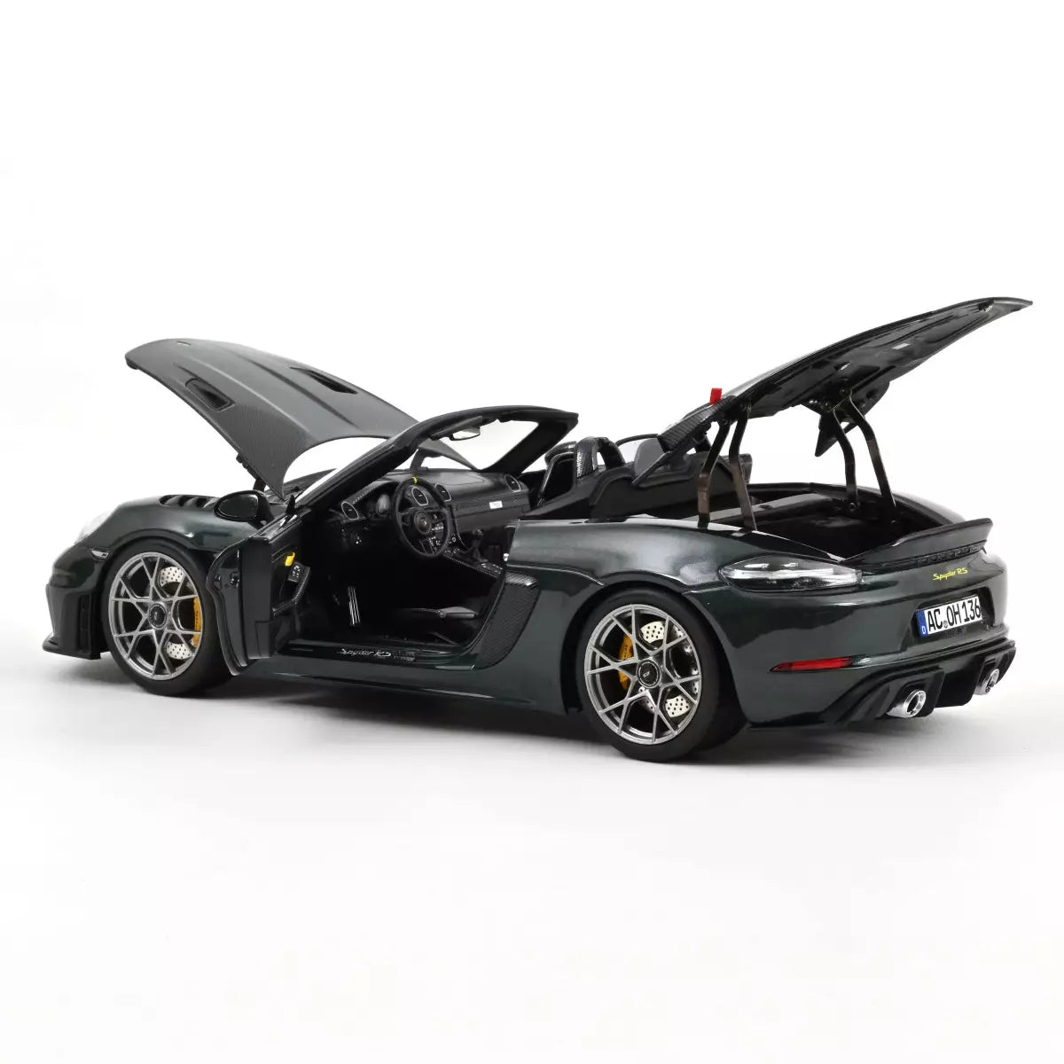 Voiture miniature collection 1/18 Porsche 718 Spyder RS Pack Weissach 2023 Forestgreenmetallic Norev 187272