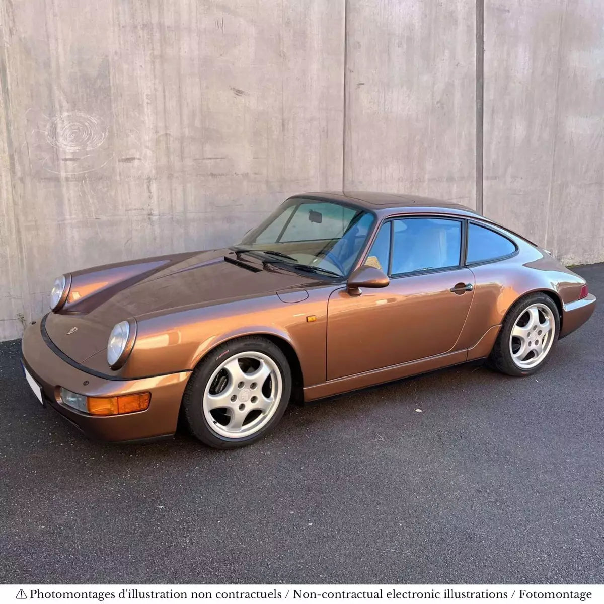 Voiture miniature collection 1/18 Porsche 911 Carrera 2 1992 Brun Cognac métallisé Norev 187482