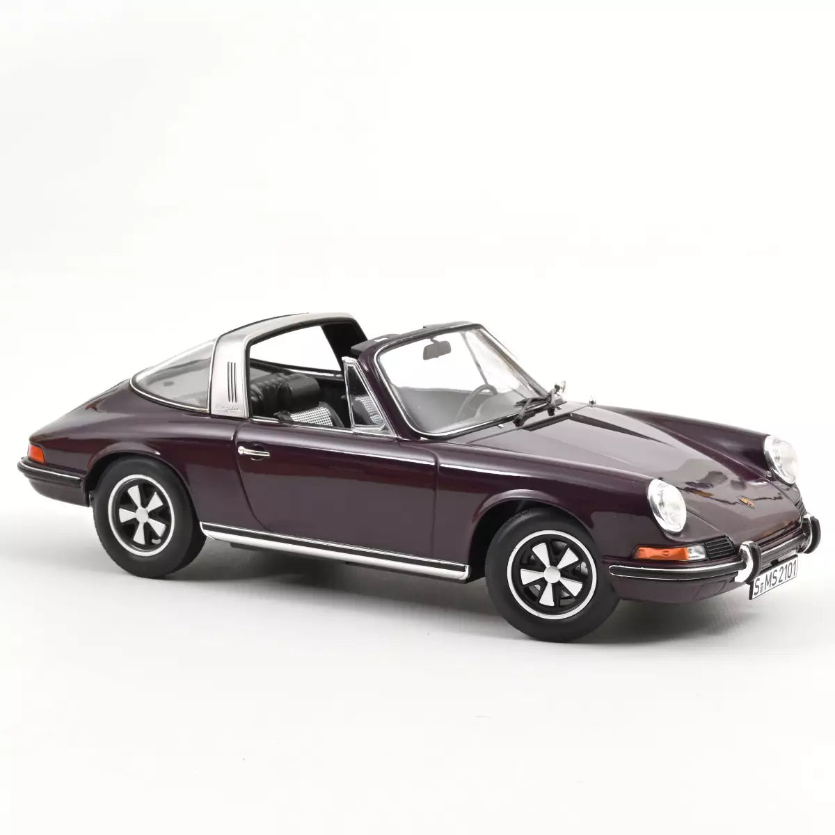 Voiture miniature collection 1/18 Porsche 911 E Targa 1971 Mauve Norev 187644