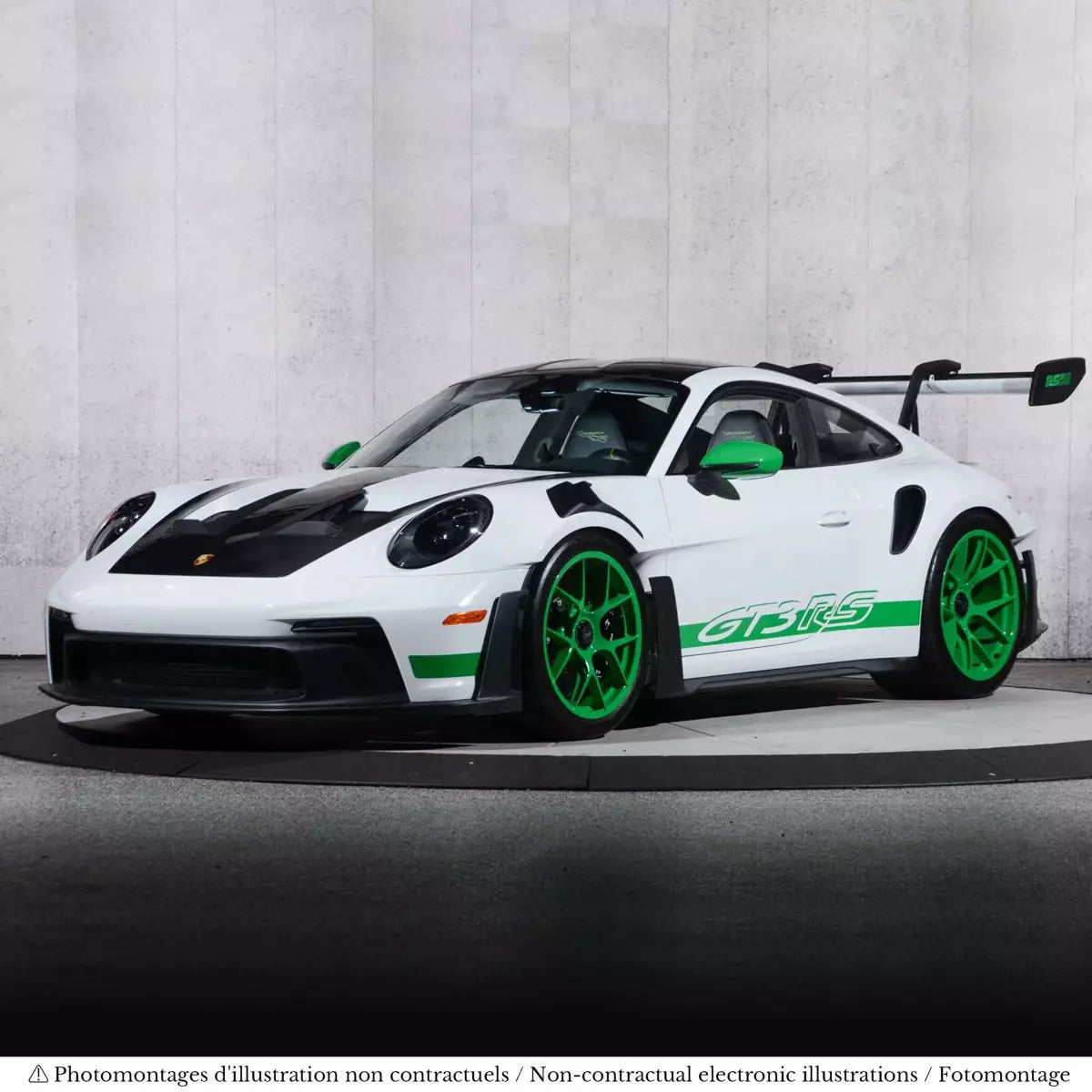 Voiture miniature collection 1/12 Porsche 911 GT3 RS Tribute to Carrera RS 2022 Blanc/Vert Python Norev 127535