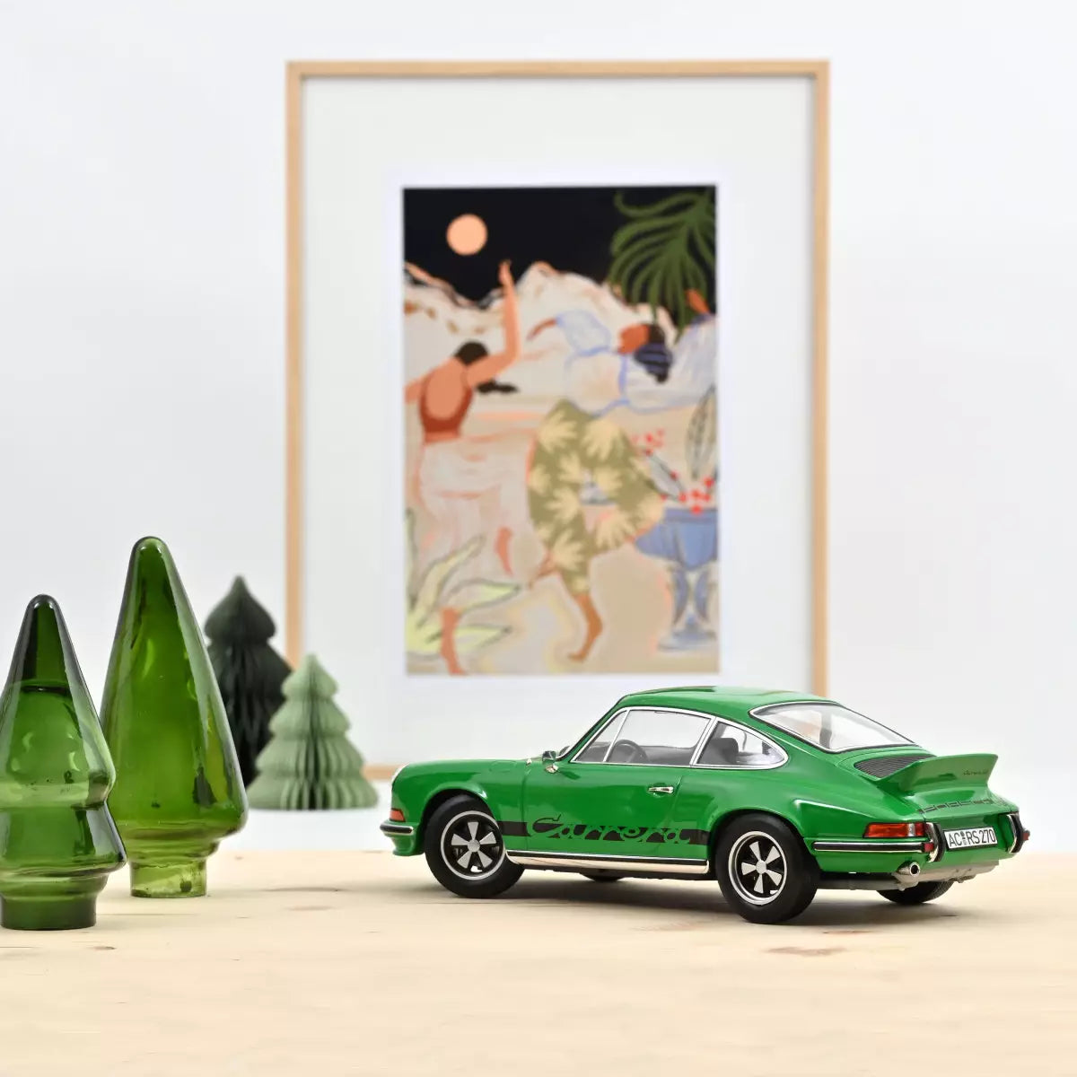 Voiture miniature collection 1/18 Porsche 911 RS 1973 Vert et noir Norev 187680