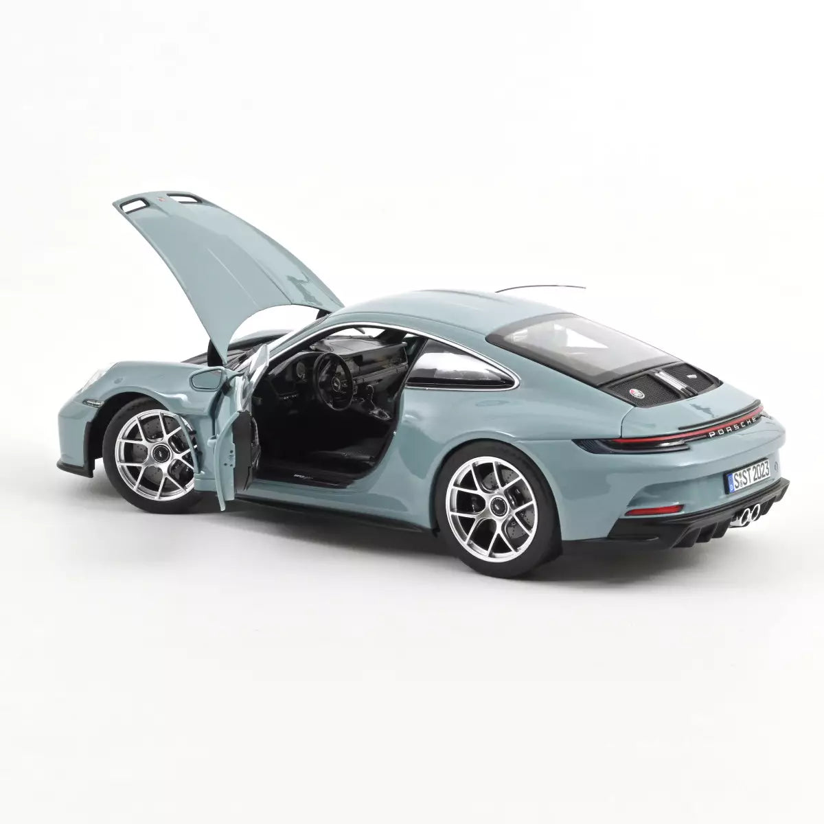Voiture miniature collection 1/18 Porsche 911 S/T 2023 Bleu Meissen Norev 187470