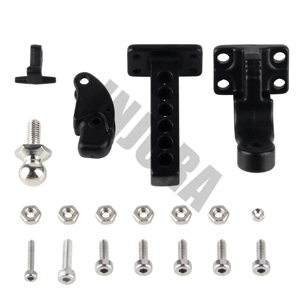 Crochet De Remorquage En Métal Pour Crawler RC 1/10 - Accessoire Treuil Pour SCX10 D90 TRX4 - Boucle Rouge - Kit De Fixation Complet