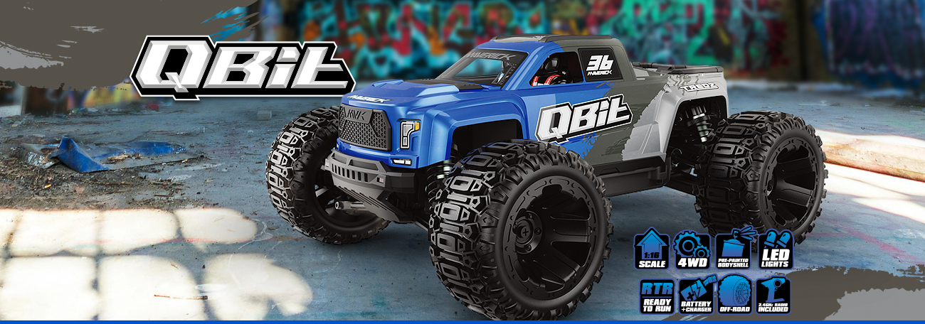 Maverick QBIT Monster truck 1/16 version charbon 151000