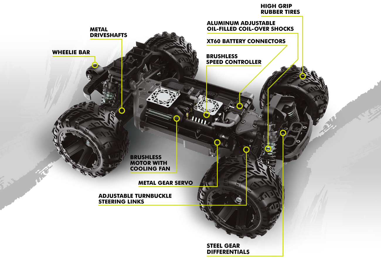 Maverick 151002 QBIT Monster truck 1/16 version brushless PRO 60km/h