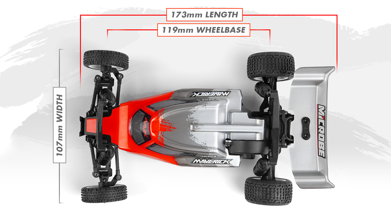 Buggy 1/24 Maverick Microbe – Voiture RC Tout-Terrain MV150801