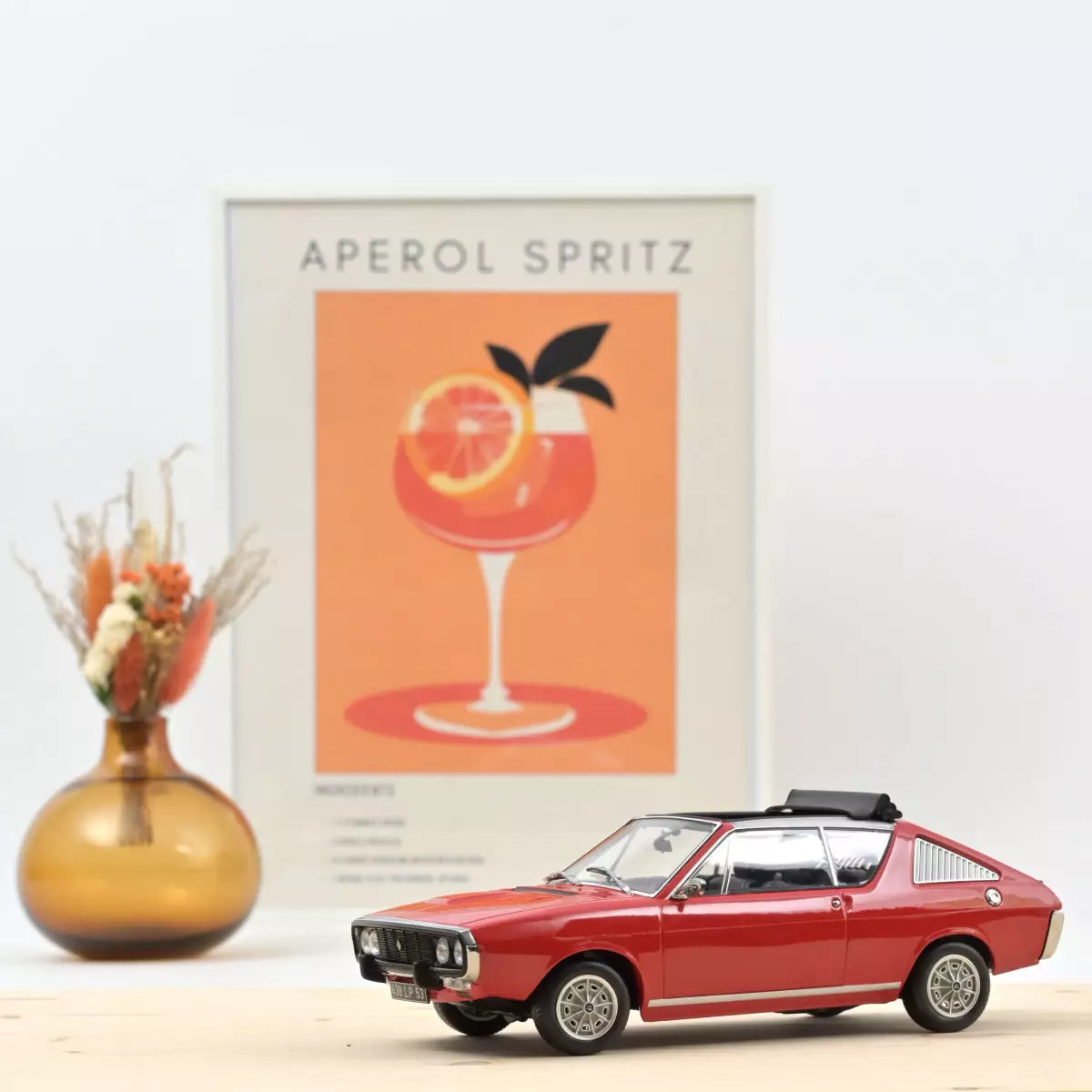 Voiture miniature collection 1/18 Renault 17 Gordini Découvrable 1975 Rouge Norev 185371