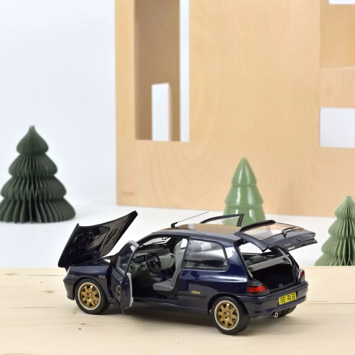 Voiture miniature collection 1/18 Renault Clio Williams 1993 Bleu Norev 185230