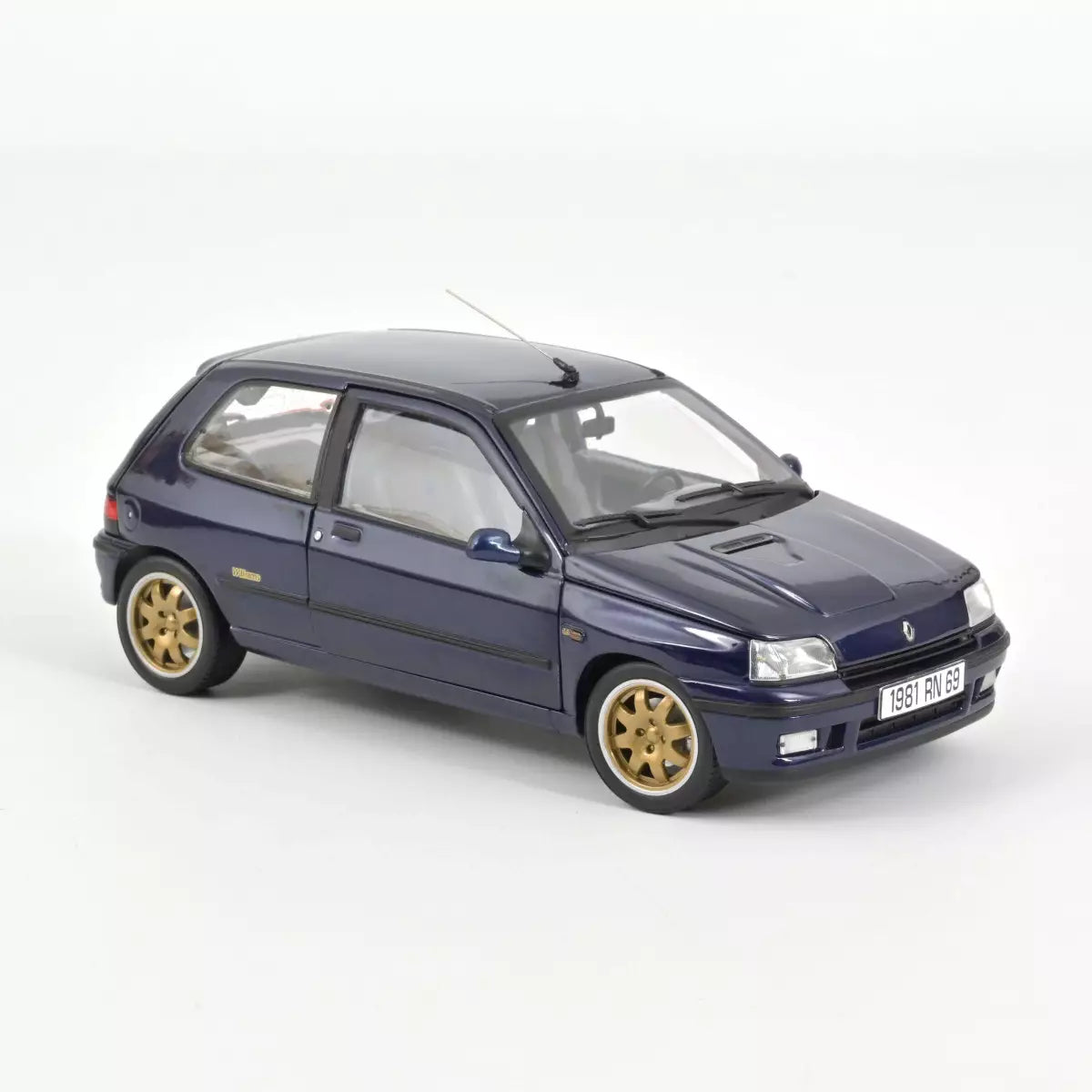 Voiture miniature collection 1/18 Renault Clio Williams 1993 Bleu Norev 185230