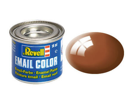 Peinture Brun brillant - Revell 32180 - RAL 8003 (N°80) - Breizh Modélisme
