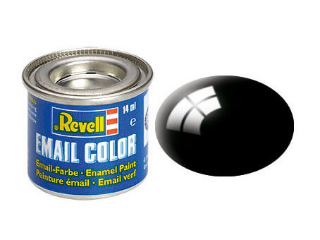 Peinture Noir brillant - Revell 32107 - RAL 9005 (N°07) - Breizh Modélisme