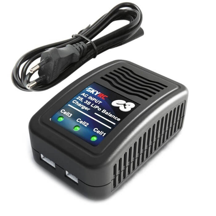 Chargeur Sky RC E3 V2 Accu Lipo 2 et 3S (7,4V et 11.1V) - 10081 - Breizh Modélisme