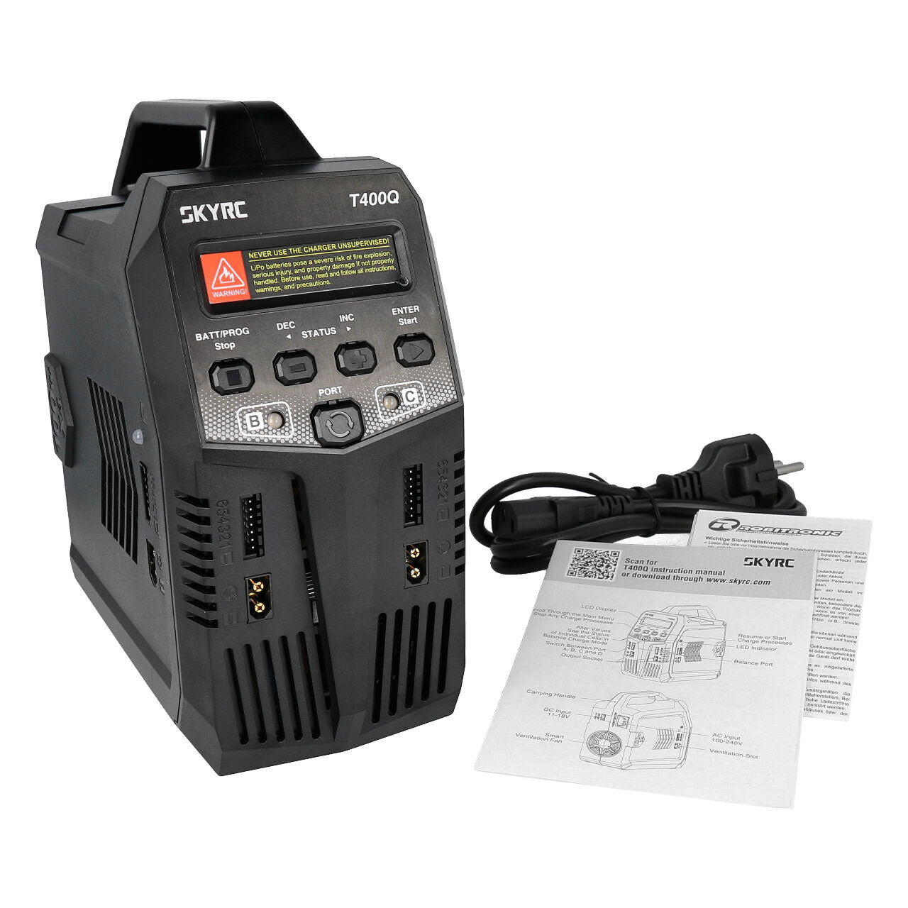 Chargeur Sky RC T400Q Quattro 4x100W - 100189 - Breizh Modélisme.