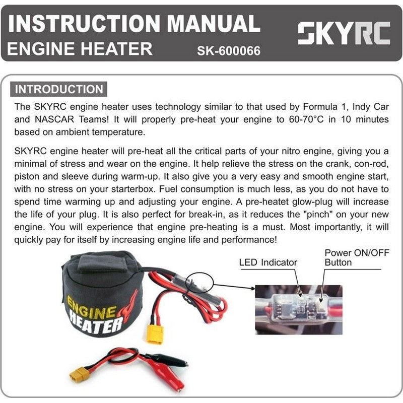 Chauffe culasse Sky RC pour thermique 1/8 -SKYRC - SK600066 - Breizh Modélisme.