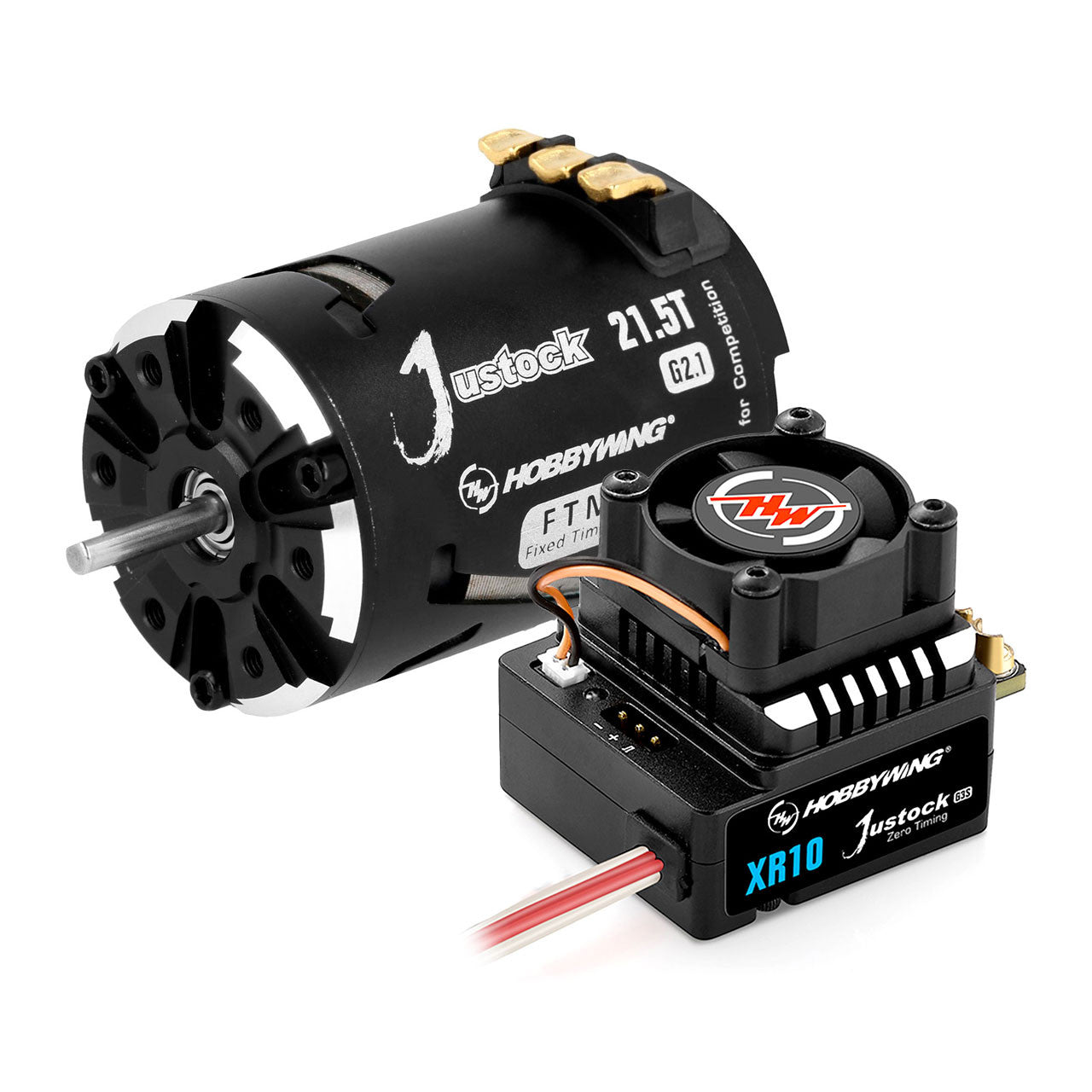 Combo moteur Hobbywing Xerun Justock G3S 21.5T 2050kV 1/10 Crawler Axe 3,175mm