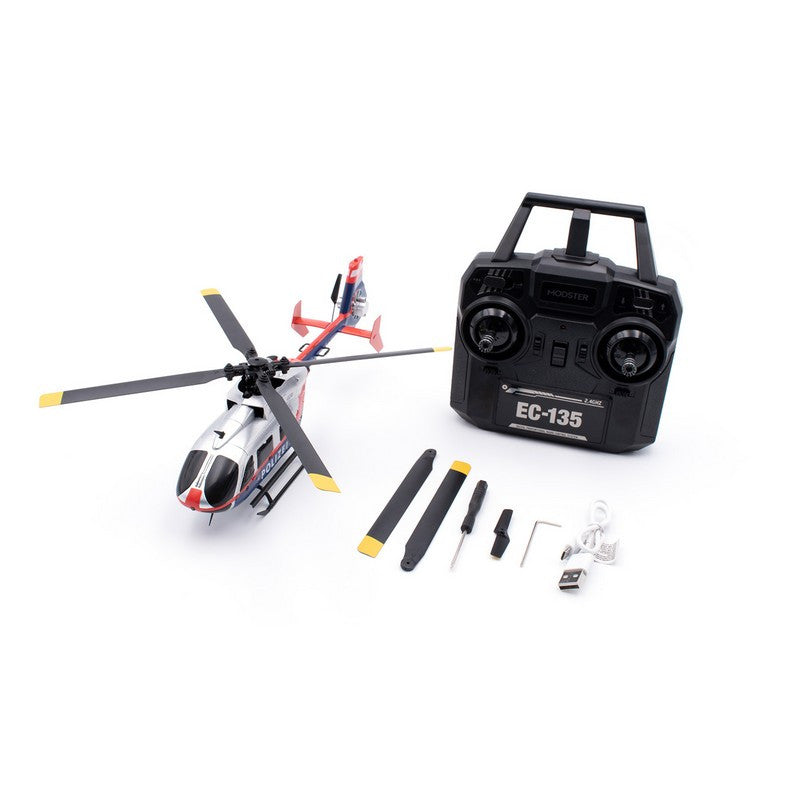 Hélicoptère RC EC-135 police Autriche flybarless RTF - 256mm - MD11673 - Breizh Modélisme