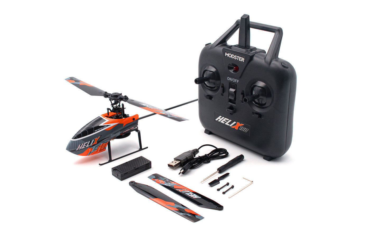 Hélicoptère RC HeliX 150 Flybarless RTF - Breizh Modélisme.