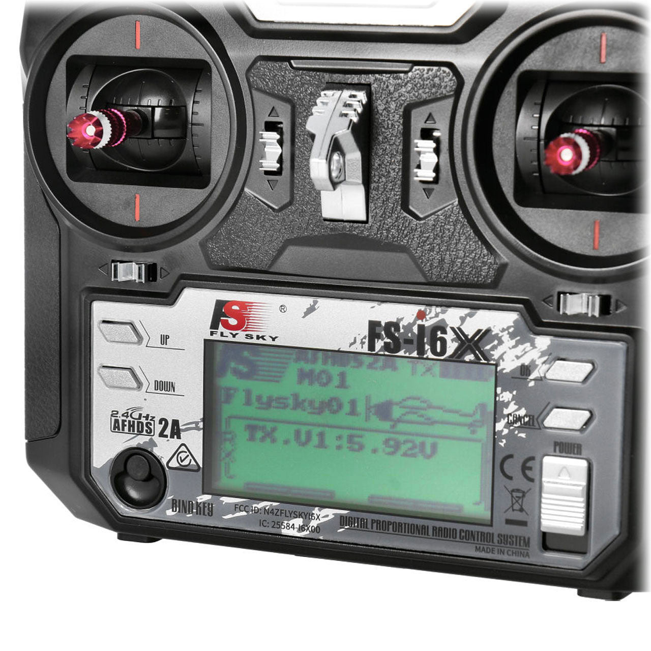 Radio avion 6 voies 2.4GHz Flysky FS I6X - Breizh Modélisme.