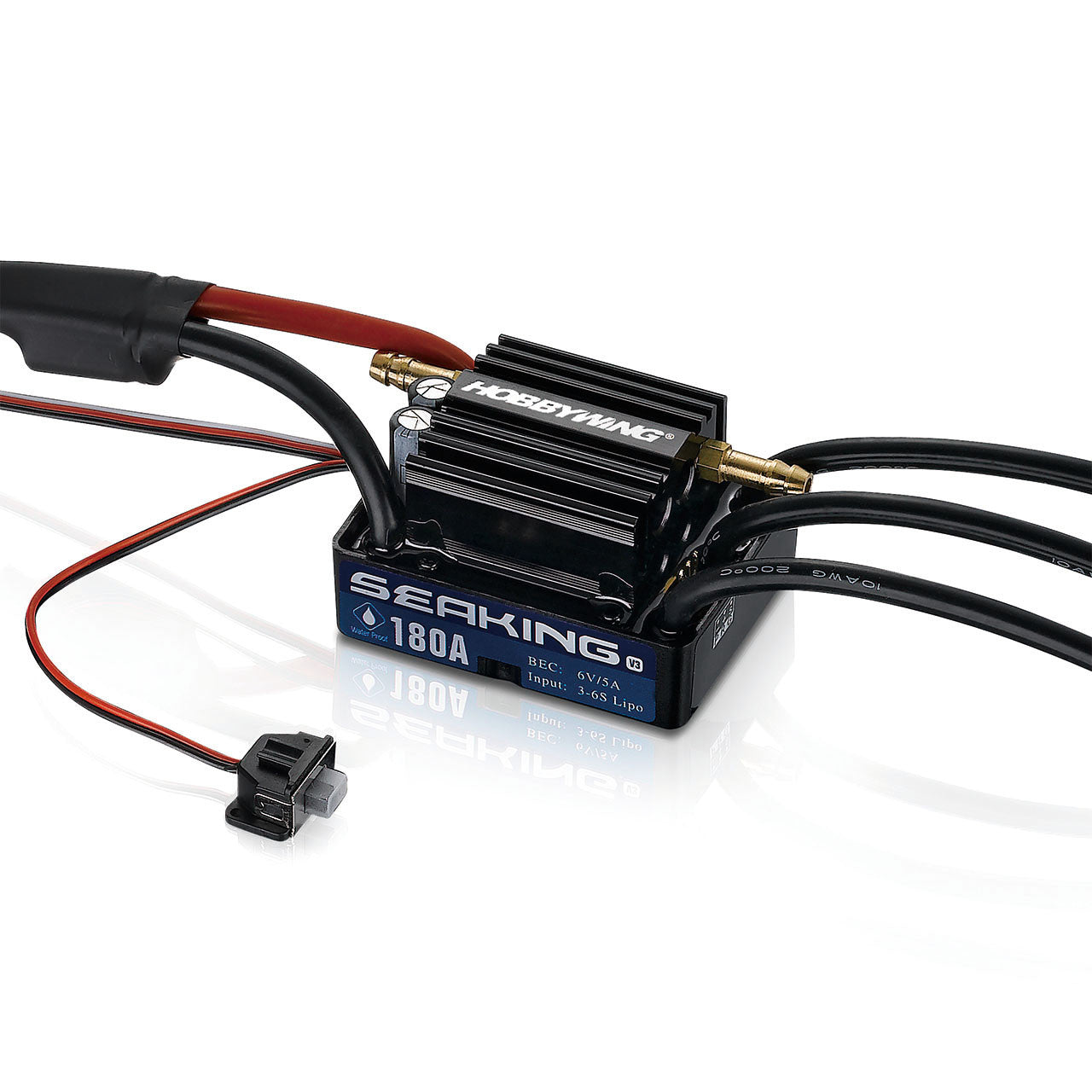 Régulateur de couple Hobbywing Seaking 180A V3 2-6s, 5A BEC - HW30302401 - Breizh Modélisme.
