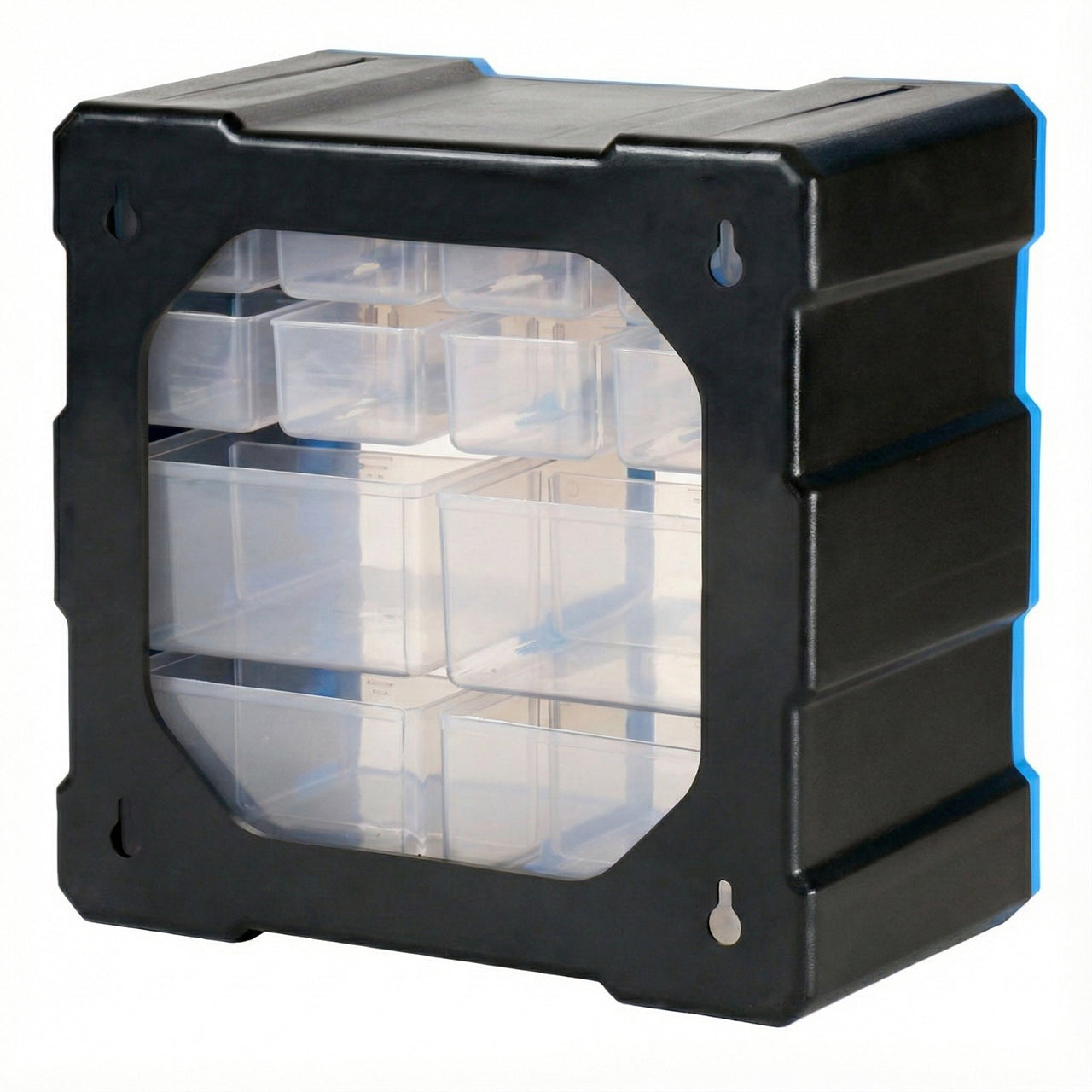 Casier pour petites pièces Robitronic à 12 tiroirs bleu - R14037B