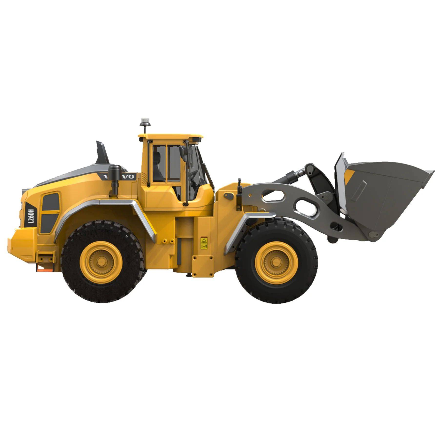 Chargeuse en métal 1/16 V2 RC Volvo L260H 4WD - E592-003 - Breizh Modélisme.