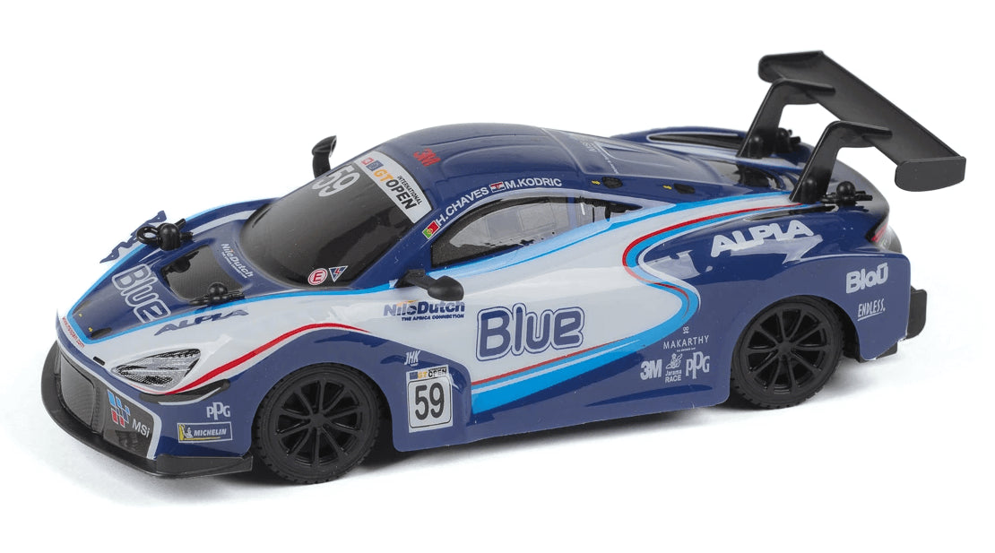 Mini Voiture télécommandée 1/24 McLaren 720S GT3 bleue