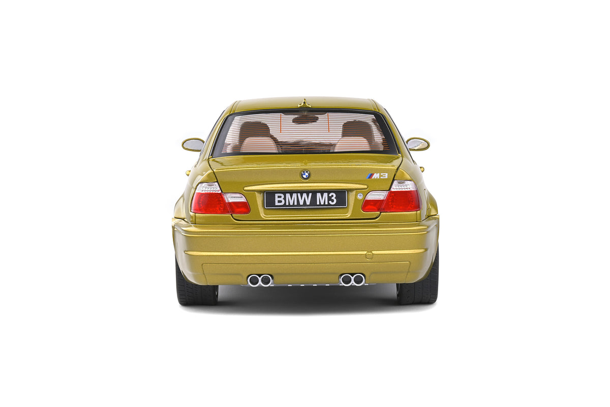 Solido S1806501 miniature collection 1/18 BMW E46 M3 Coupé Phoenix Yellow 2000 - Breizh Modélisme.