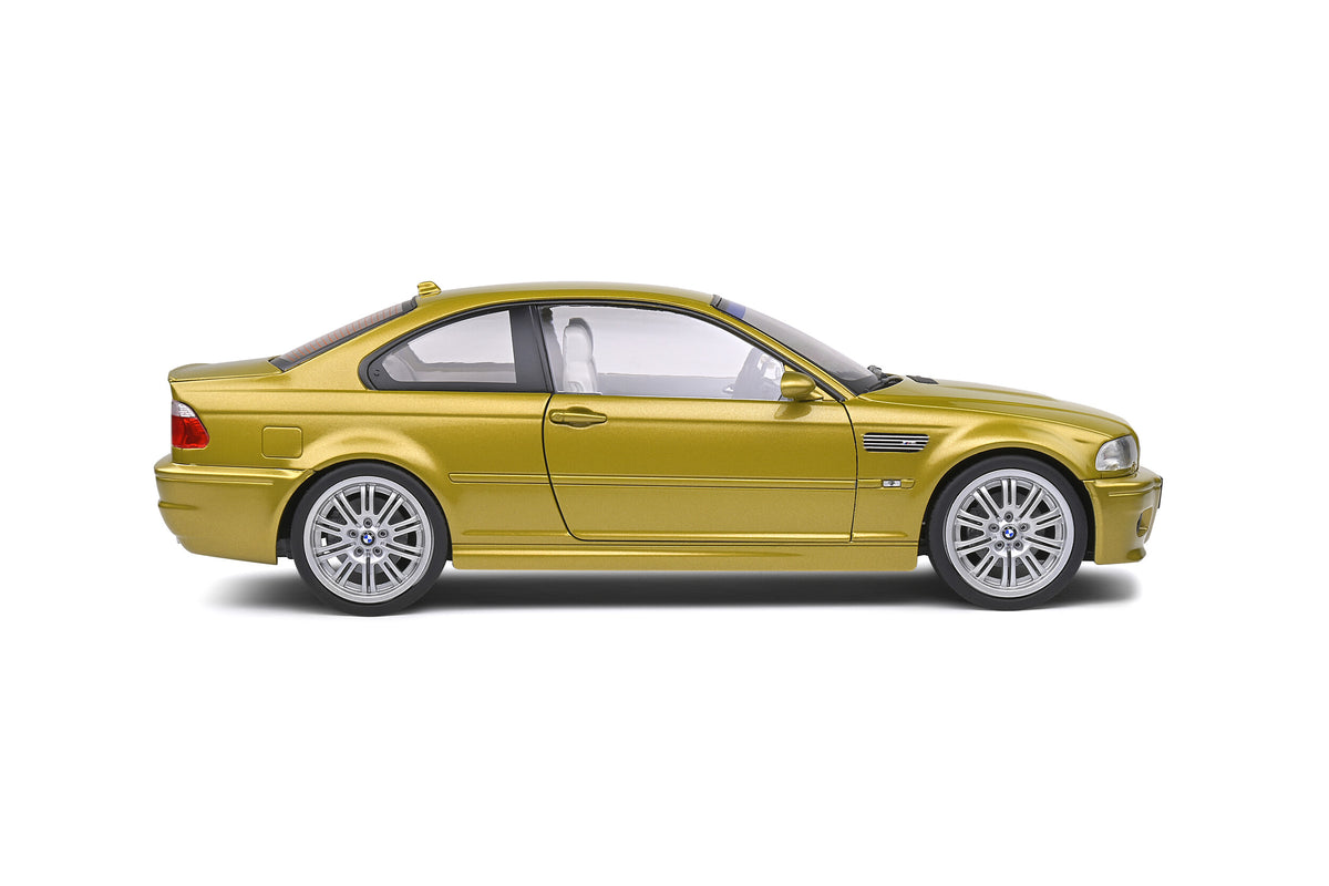 Solido S1806501 miniature collection 1/18 BMW E46 M3 Coupé Phoenix Yellow 2000 - Breizh Modélisme.