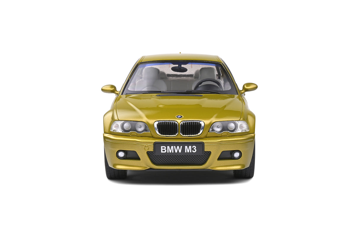 Solido S1806501 miniature collection 1/18 BMW E46 M3 Coupé Phoenix Yellow 2000 - Breizh Modélisme.