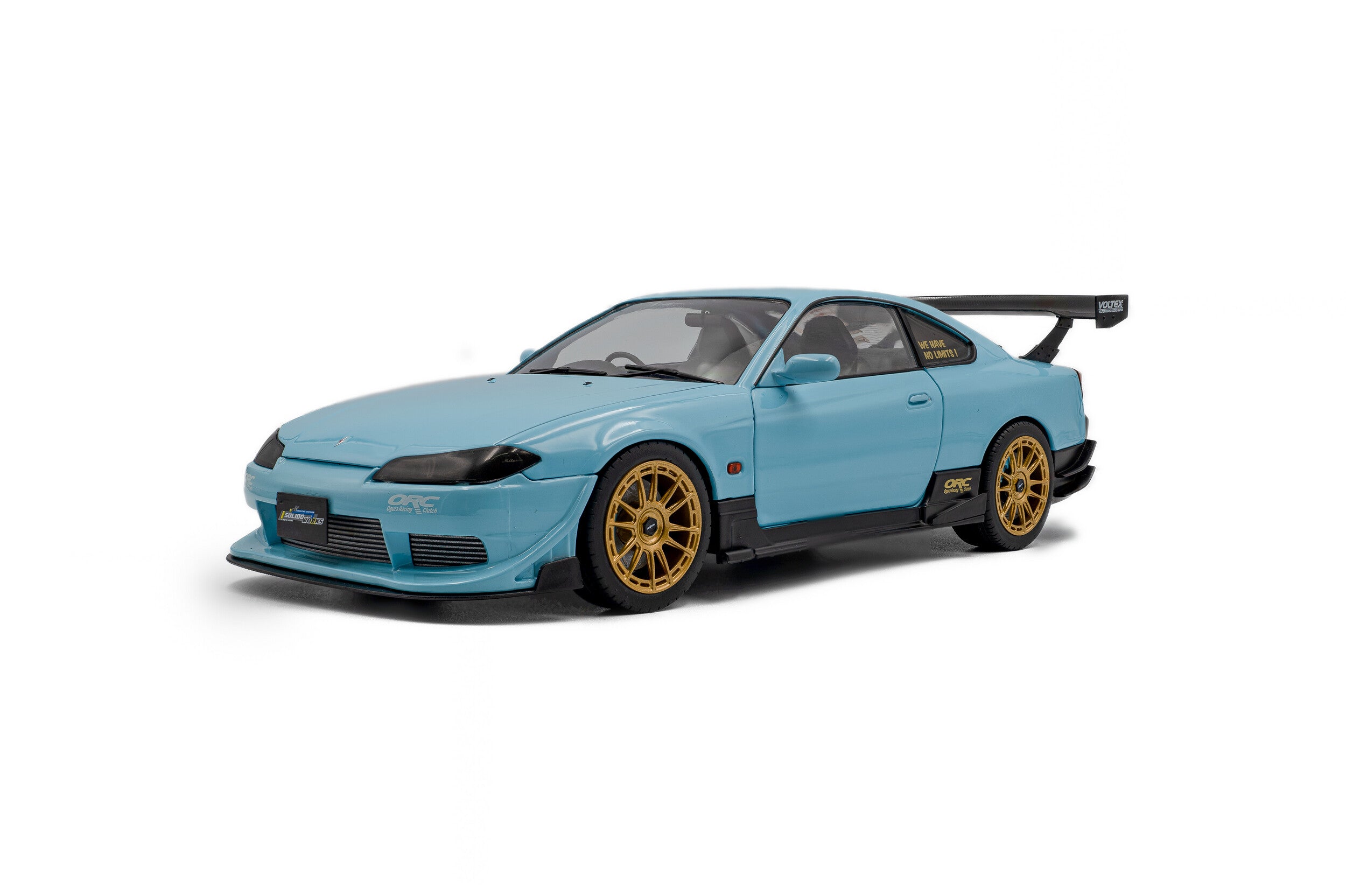 Solido S1812204 Voiture miniature collection 1/18 Nissan Silvia (S15) Spec-R Aero baby blue 1999 - Breizh Modélisme.