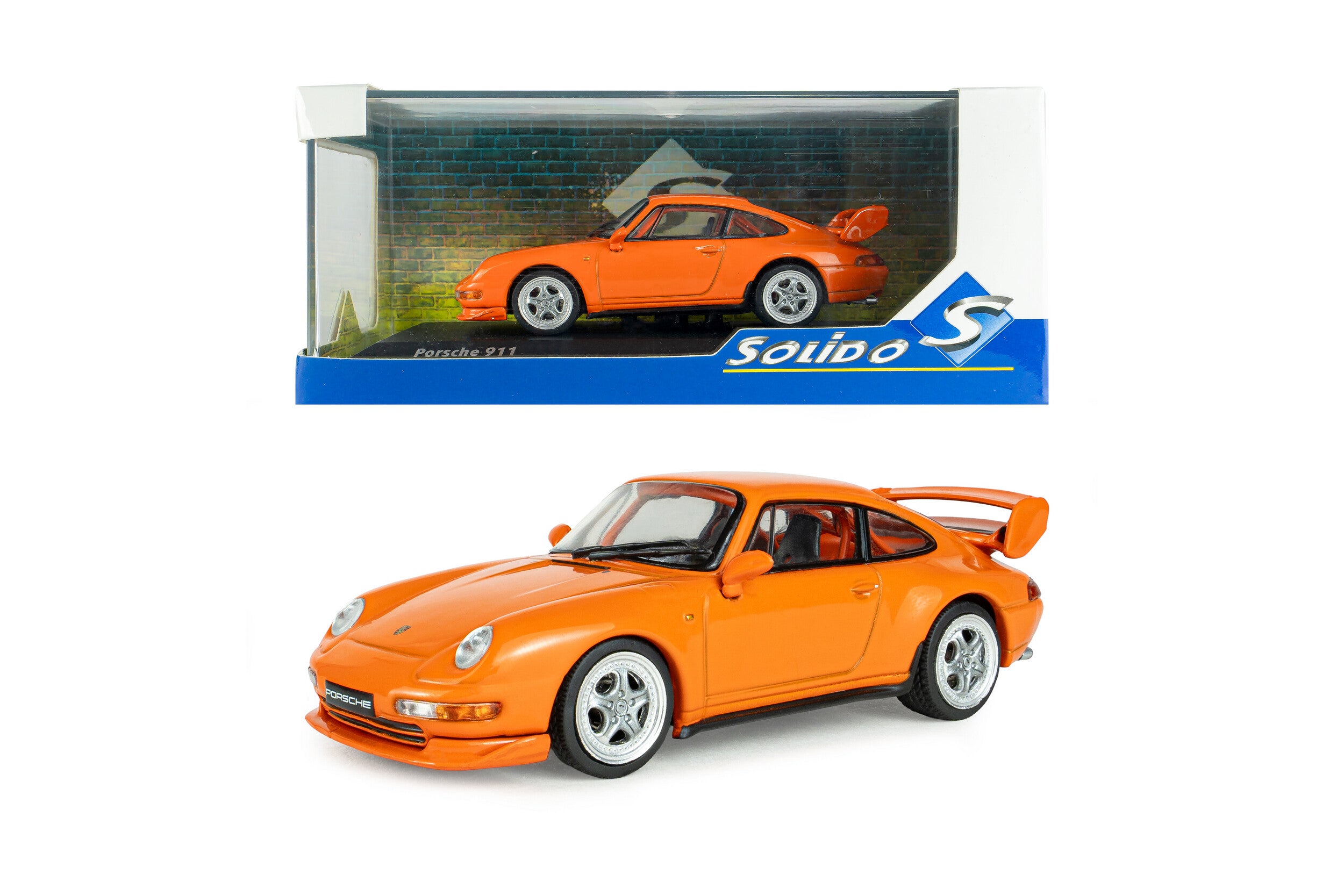 Voiture miniature 1/43 Porsche 911 (993) RS Clubsport Orange sanguine 1995 S4313806 - Breizh Modélisme.