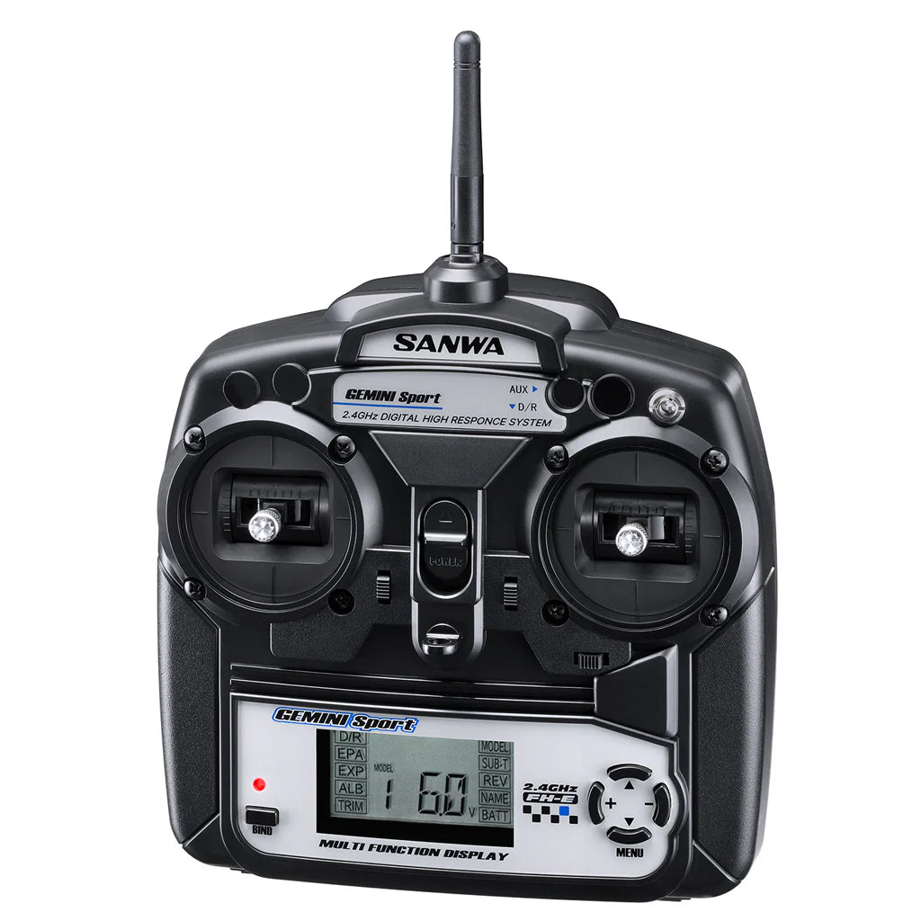 Radio Sanwa Gemini Sport et récepteur RX391W 10 voies