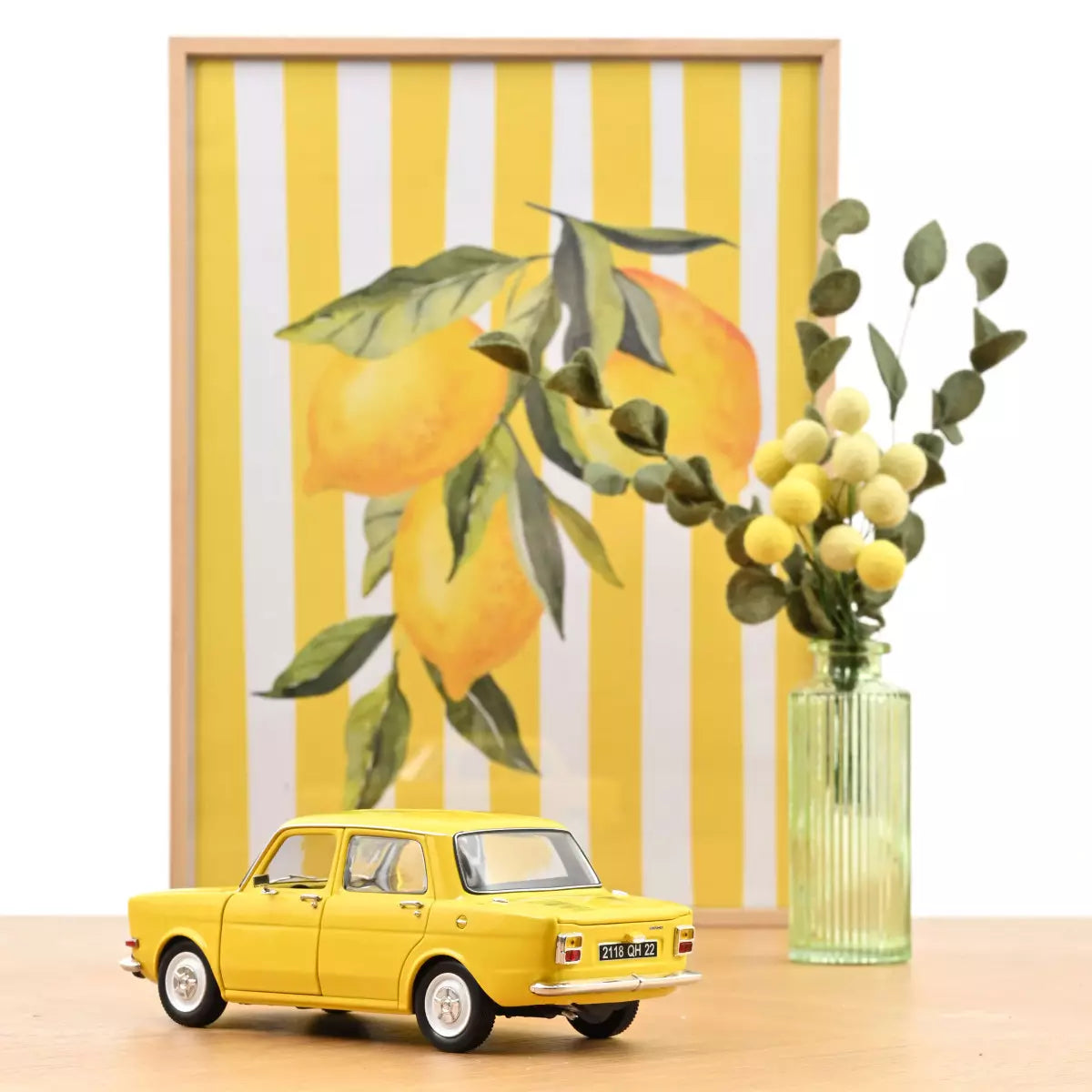 Voiture miniature collection 1/18 Simca 1000 LS 1974 Jaune Maya Norev 185714