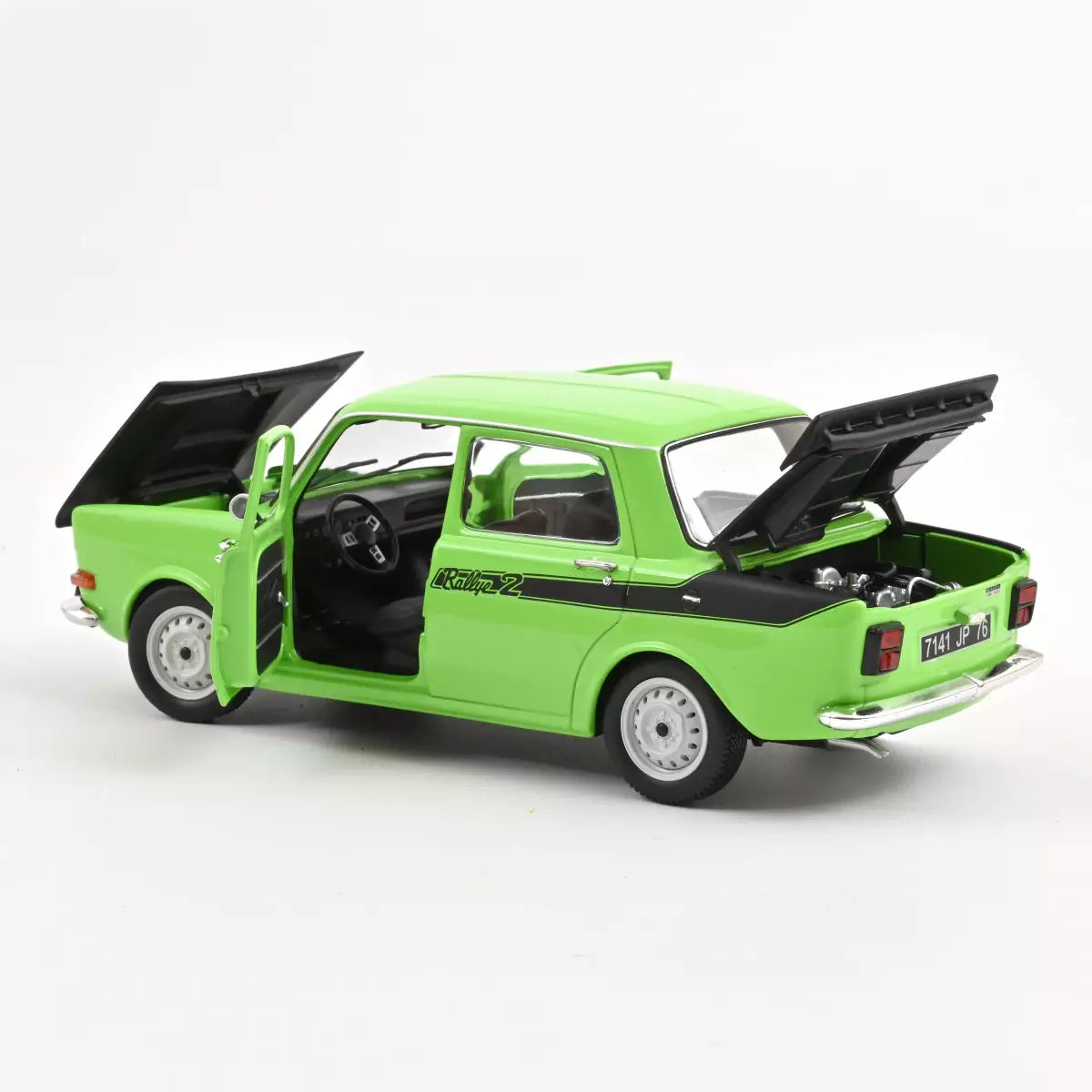 Voiture miniature collection 1/18 Simca 1000 Rallye 2 1976 Vert Racing Norev 185715