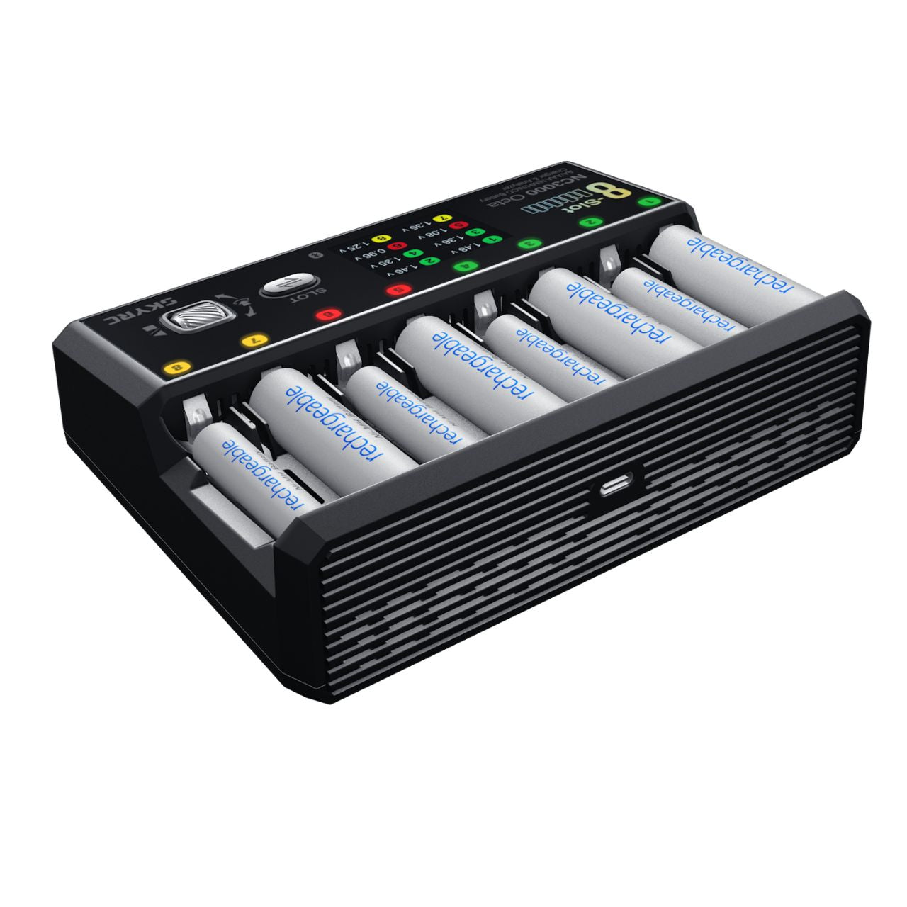Chargeur octuple SkyRC NC3000 pour 8 piles AA/AAA DC 3A - 100228-01